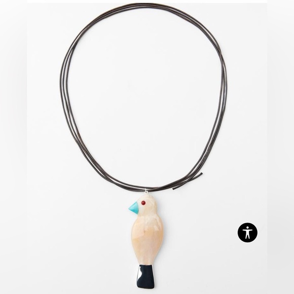 Zara Bird Cord Necklace - Picture 3 of 7